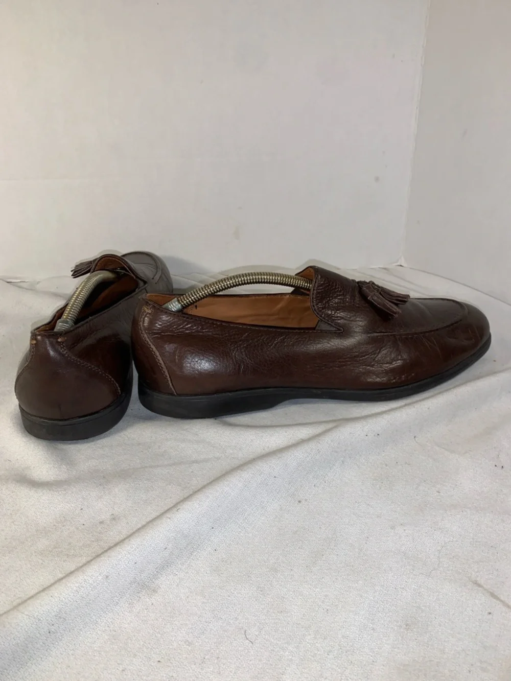 Gentle Souls Men's Dark Brown Leather Tassel Loafers